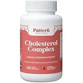 Pattern Wellness Cholesterol Complex Supplement &ndash; 90 Vegan Capsules | Red Yeast Rice Formula, 8 Carefully Selected Ingredients, GMP Manufactured, Non-GMO Formula, Gluten, Dairy &amp; Soy Free