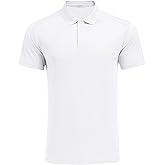 PINSPARK Golf Polo Shirts for Men Quick Dry Short Sleeve Collared Shirt Slim Fit Casual Solid Stylish Polos Shirt