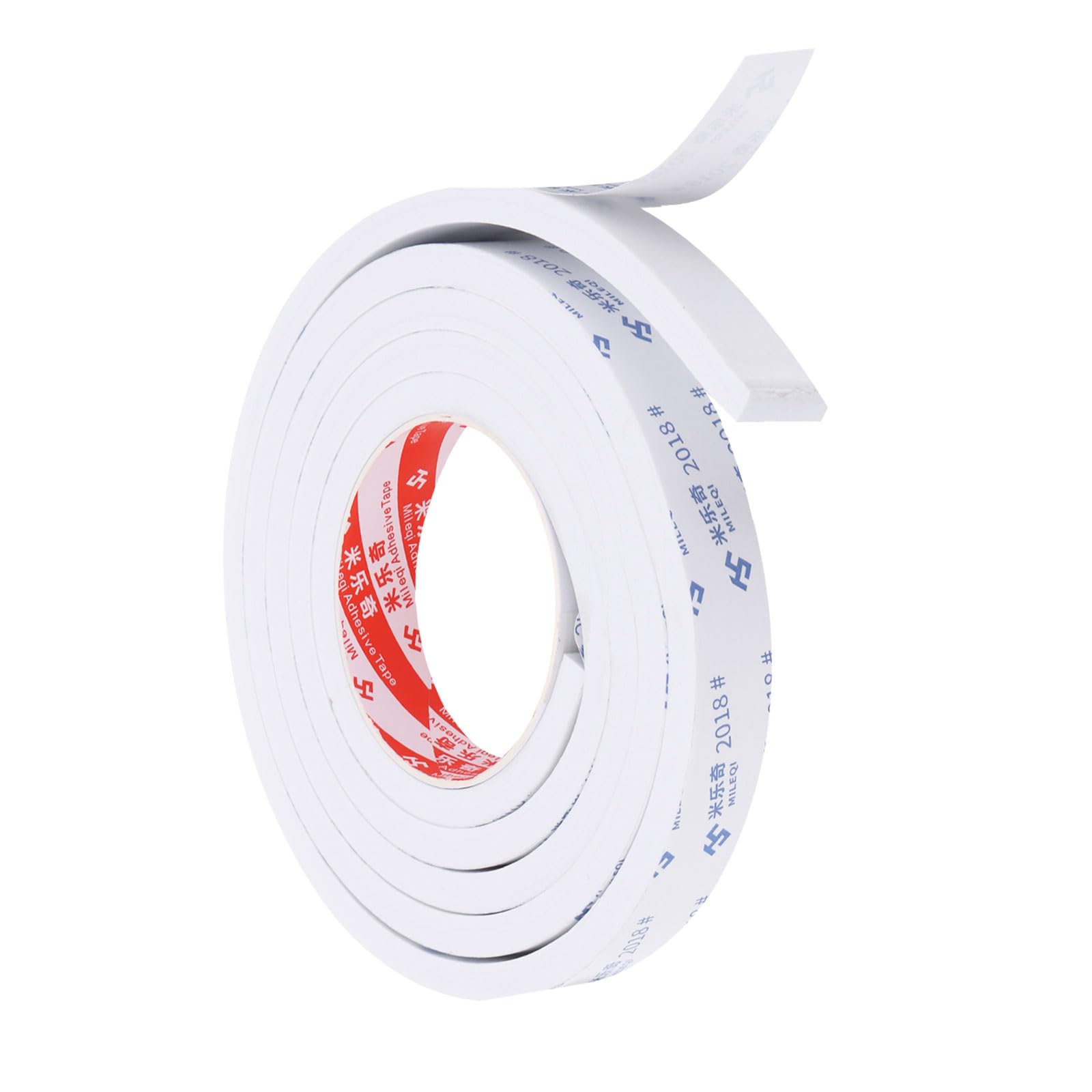 PATIKIL 2m/6.6ft Sealing Foam Tape, 2.5cm Wide 10mm Thick Single Sided Weather Stripping Door Seal Strip for Window Door Insulation, White