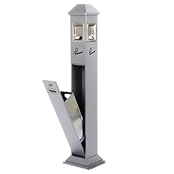 AIWFL Stainless Steel Vertical Trash Bin Outdoor