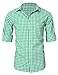 KoJooin Men's Long Sleeve Checkered Bavarian Oktoberfest Shirt for Lederhosen