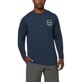 Hang Ten Mens Long Sleeve Sun Tee Shirt (Mood Indigo, Medium, m)