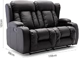 More4Homes Caesar Manual Bond Leather Recliner Sofa 3+2+1 Seater Armchair Set view 3