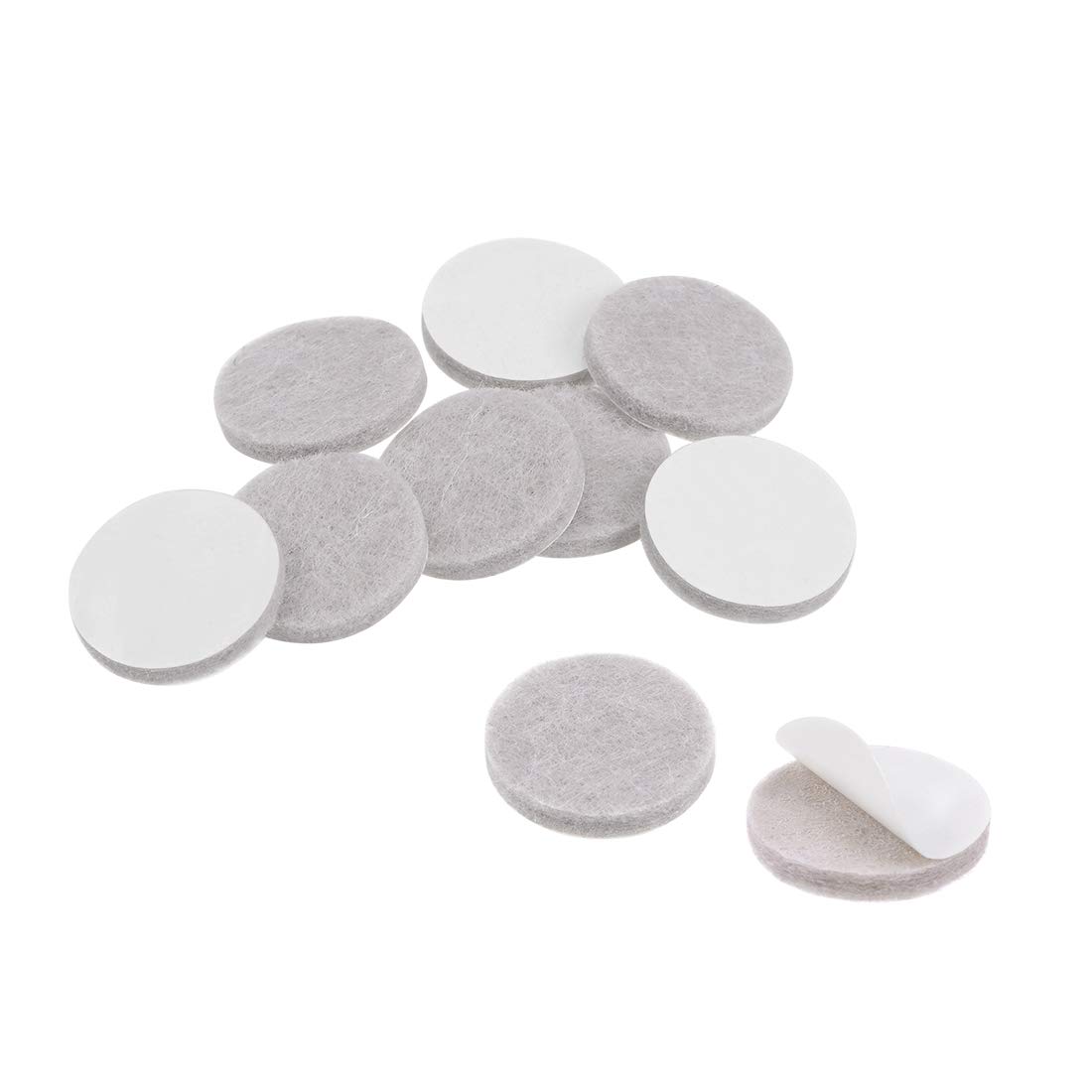 sourcing map Furniture Pads Adhesive Felt Pads 20mm Dia 3mm Thick Floor Protector Round Beige 48Pcs
