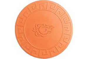 AIYGOUWU Dog Flying Discs Natural Rubber Flying Disc Toys Training Speed and Precise Connection Great for Beach and Pool 5.9 inch Diameter for Medium/Small Breeds Orange