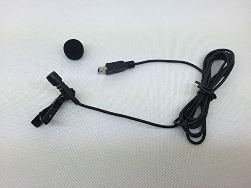 USHAWN Professional Mini USB External Microphone with Collar Clip Camera Microphones for GoPro Hero 3 3+/4