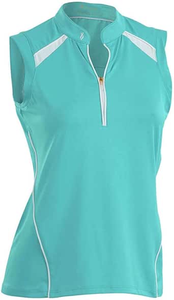 Amazon.com : Nancy Lopez Sporty Sleeveless Golf Polo - Plus Size - Aqua/White - 2X : Clothing
