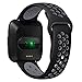 Amawell Fitbit Versa Bands for Women Men,Sport Soft Silicone Replacement Breathable Strap Bands for New Fitbit Versa Smart Fitness Watch (Black&Gray, 5.5