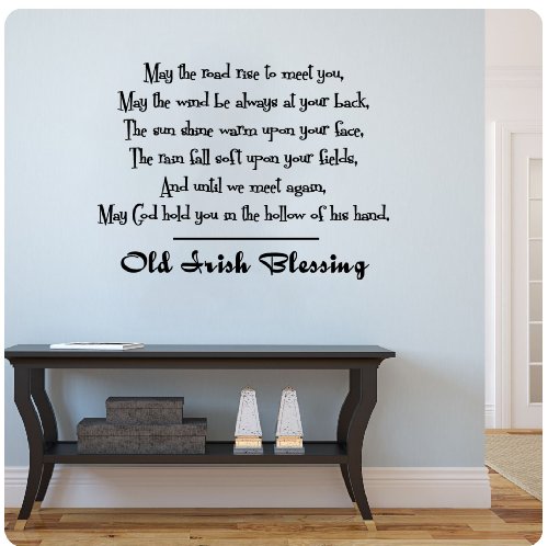 30 Old Irish Blessing Wall Decal Sticker May The Road Rise To Meet You Wind Always