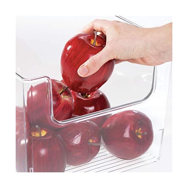 mDesign Set of 4 Storage Trays – Open Top Kitchen Tray for Food Storage Made of Plastic – Ideal in The Kitchen Cupboards…