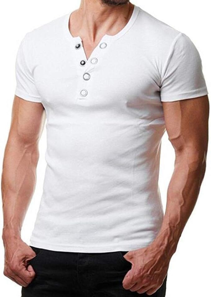 t shirt con bottoni uomo