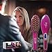 FemJolie Hair Straightening Brush Best for Beauty Styling (w/Velvet Pouch, Glove) 40W Professional Heated Ceramic Straightener Comb, Purple