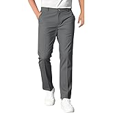 Haloumoning Boys Dress Pants Kids Elastic Waist Straight Leg Uniform Pants Casual Trousers with Pockets