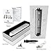 Easy Grinder Silver Automatic Herbal Grinder and Dispenser with Replacement Blades 2.5g Storage Chamber, Adjustable Magnetic Swing Tip, Rechargeable Li-Ion Battery, USB cord, and Cleaning Brush