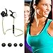 Airsspu Dt55 Bluetooth4.1 Wireless Sport Headphones Extended Battery Life Headset with Microphone High-fidelity Stereo Sound In-ear Noise Cancelling Sweatproof Earbuds for Iphone and Android(green)