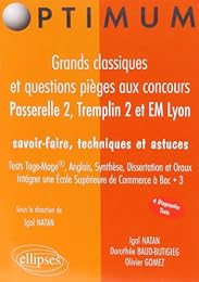 Grands classiques et questions pièges aux concours Passerelle 2, Tremplin 2 et EM Lyon