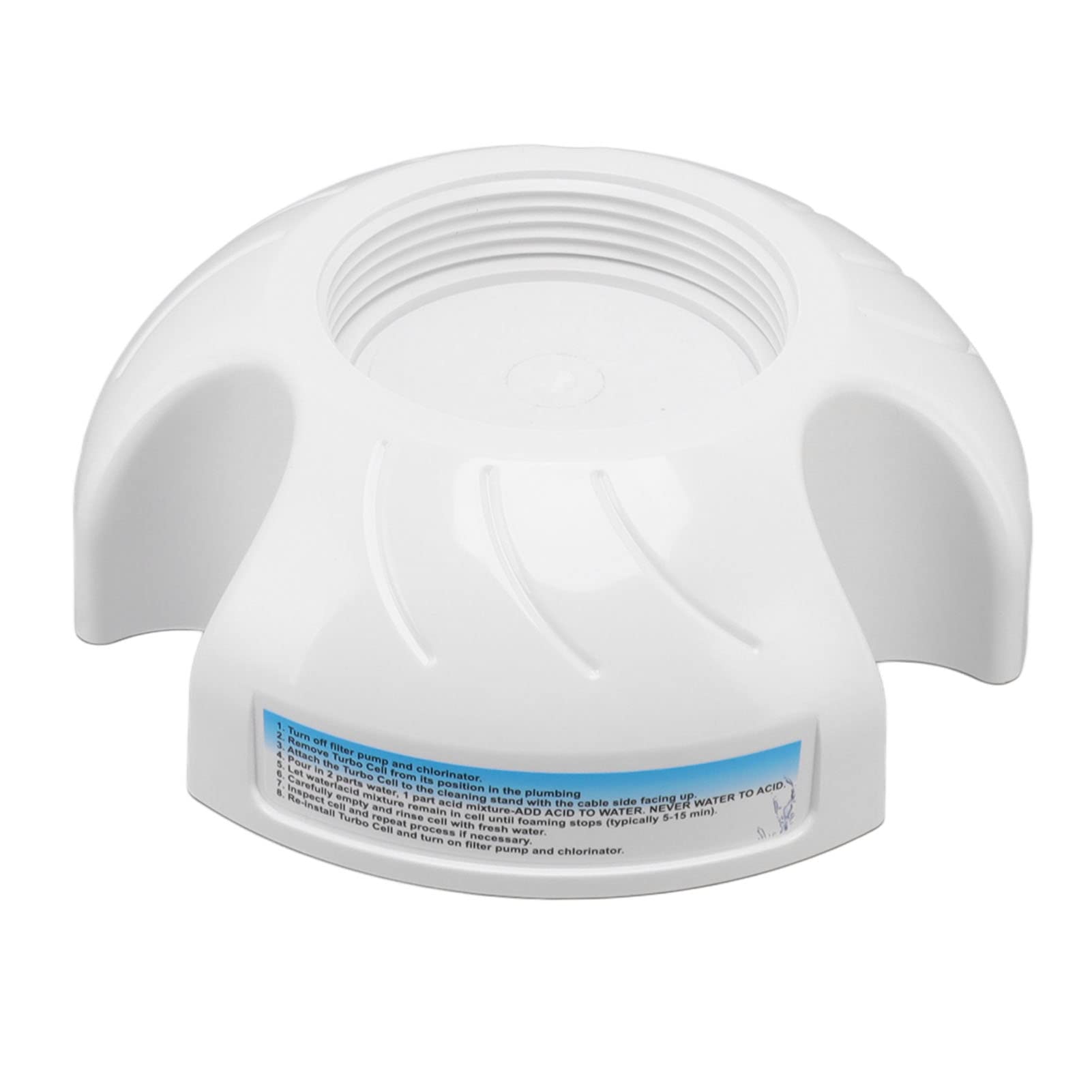 Fockety Pool Cleaning Stand, Heavy Duty Plastic Pool Salt Cell Cleaning Stand Replacement for GLX CELLSTAND Turbo Cells, Professional Pool Acid Washing Kit (White)