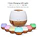 Horoma Essential Oil Diffuser White, 300ml Ultrasonic Diffusers Cool Mist Humidifier, Aroma Diffuser With Adjustable Mist Mode, 7 LED Lights Changing for Home Office Baby