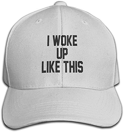 I Woke Up Like This Adult Solid Color Cotton Adjustable Plain Baseball Cap Trucker Hat