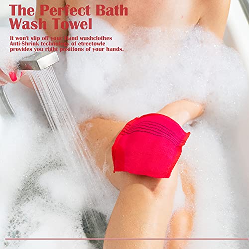 etreetowel AntiShrink Korean Asian Exfoliating Bath Washcloths Mitt