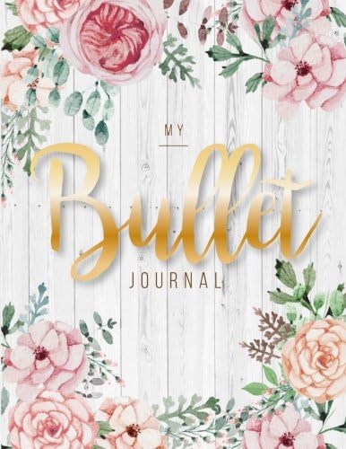 My Bullet journal: quarterly planner with blank yearly & monthly calendar, and habit tracker, 120 dot grid & 15 lined pages, 8.5x11in, White wood ... large diary journal to write in everyday life Paperback – 11 Sept. 2017
