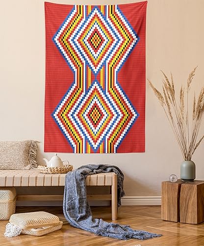 Ambesonne Tribal Tapestry, Traditional Style Mosaic