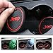 2 Pack 2.75 inch Car Interior Accessories Anti Slip Cup Mat for Jeep Grand Cherokee Wrangler Compass Cherokee Renegade Patriot Grand Comander Decoration,etc All Models (red)