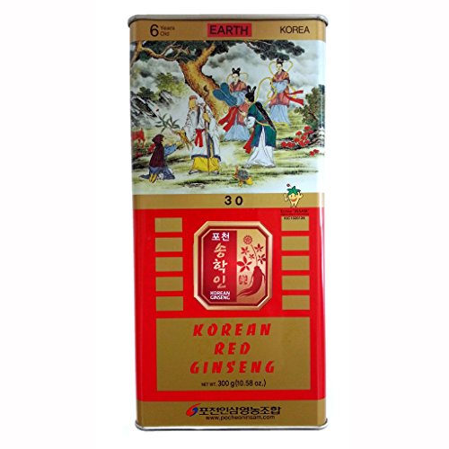 Pocheon 300g Korean Canned Dried Red Ginseng 19 Roots 6 Years Earth Grade 300-30 Pocheon 300g Korean Canned Dried Red Ginseng 19 Roots 6 Years Earth Grade 300-30