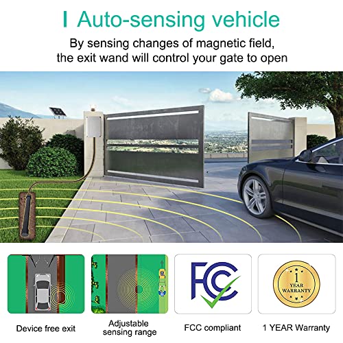 X XHOUSE Driveway Vehicle Sensor for Automatic Gate Opener Vehicle Exit Sensor Kit Wired Exit