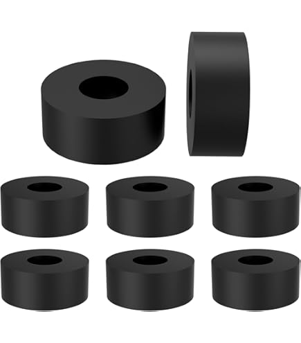 4-Pack Rubber Anti-Vibration Spacers 3/4" OD X 1/4" ID X 1/2" Thick - Made In USA