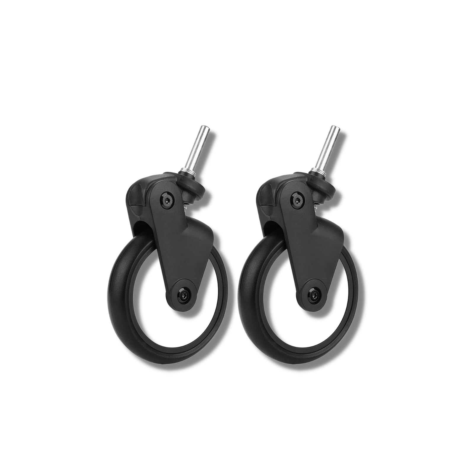 Baby Stroller Wheels Front Rubber Replacement for Kids Carriage Accessories with Tools 1 Pair