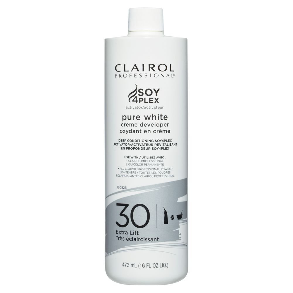 Clairol Professional Soy4plex Pure White Creme Hair Color Developer, 30 Volume