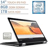 Premium Lenovo Flex 4 14 2-in-1 Touch FHD (1920 x 1080) IPS Display Laptop PC, Intel Core i5-6200U 2.3GHz, 8GB DDR4 SDRAM, 1TB HDD, Bluetooth 4.1, 802.11ac WIFI, HDMI, Windows 10 Home
