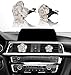 MINI-FACTORY Car Bling Decoration, Bling Car Interior Accessories Air Vent Sparkle Rhinestone Diamond Clip - White Flowers (1 Pair)