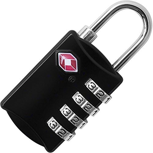 TSA Just Lock ---Tsa Lock Combination Travel Luggage Padlock - Heavy Duty, Airport Security Friendly (black)