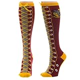 Harry Potter Gryffindor Faux Boots Womens Knee High Socks