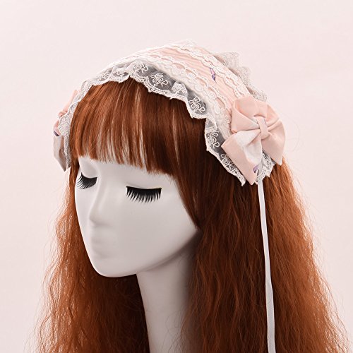 GRACEART Lolita Cosplay Lace Bow Headband - Image 4