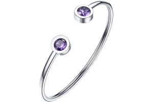 PROSTEEL Stainless Steel Birthstone Bracelet Jan - Dec Birthday,Jewelry for Women,fit Wrist from 5.5''-7.6'' in Circumference, Come with Box