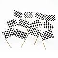 Black & White Checkered Flag Toothpicks (100)