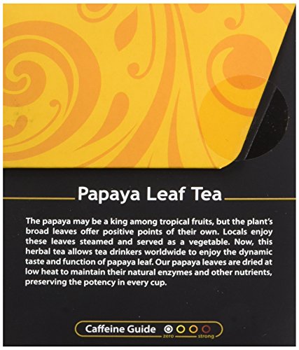 Organic Papaya Leaf Tea - Kosher, Caffeine-Free, GMO-Free - 18 Bleach-Free Tea Bags