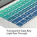 Batianda Ombre Color Keyboard Cover for MacBook Pro 13 inch Model A1708 (No Touch Bar) 2017 & 2016 Release & MacBook 12 inch A1534 Silicone Protective Skin (Gradient Green)