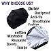 Anti Flu and Saw Dust Masks - Reusable Cotton Comfy Breathable Safety Air Fog Respirator - for Outdoor Half Face Masks - Protection Pollution Face Flu Allergens Masks for Women Man Black