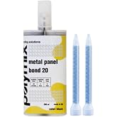 Polymix Panel Bond 20 Adhesive 200ml Cartridge, 2 Mixing Nozzles | Two-Part Urethane Adhesive bonds steel and aluminum for automotive collision repair applications including quarter panels
