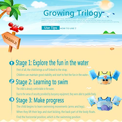 Elejolie Kid Swim Vest for Child Learn Swiming Training,Infant Safety