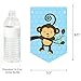 Big Dot of Happiness Blue Monkey Boy - Birthday Party Bunting Banner - Blue Party Decorations - Happy Birthday