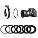 K&F Concept KF-150 I-TTL Macro Ring Light Flashs LCD Display and Wireless Slave Function Speedlite with 6pcs Adapter Rings Compatible with Nikon DSLR Cameras
