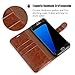 OCASE Galaxy S7 Edge Case Leather Wallet Flip Case For SAMSUNG Galaxy S7 Edge - Brown