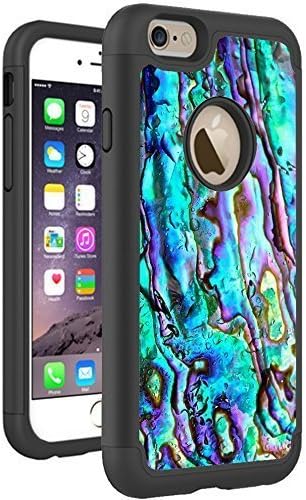 iPhone 6S Plus iPhone 6 Plus Case Cover By HybCase Featuring Abalone Shell Teal Mother Of Pearls Fun iPhone 6S Plus Hybrid Protective Cases For Girls Teens Women