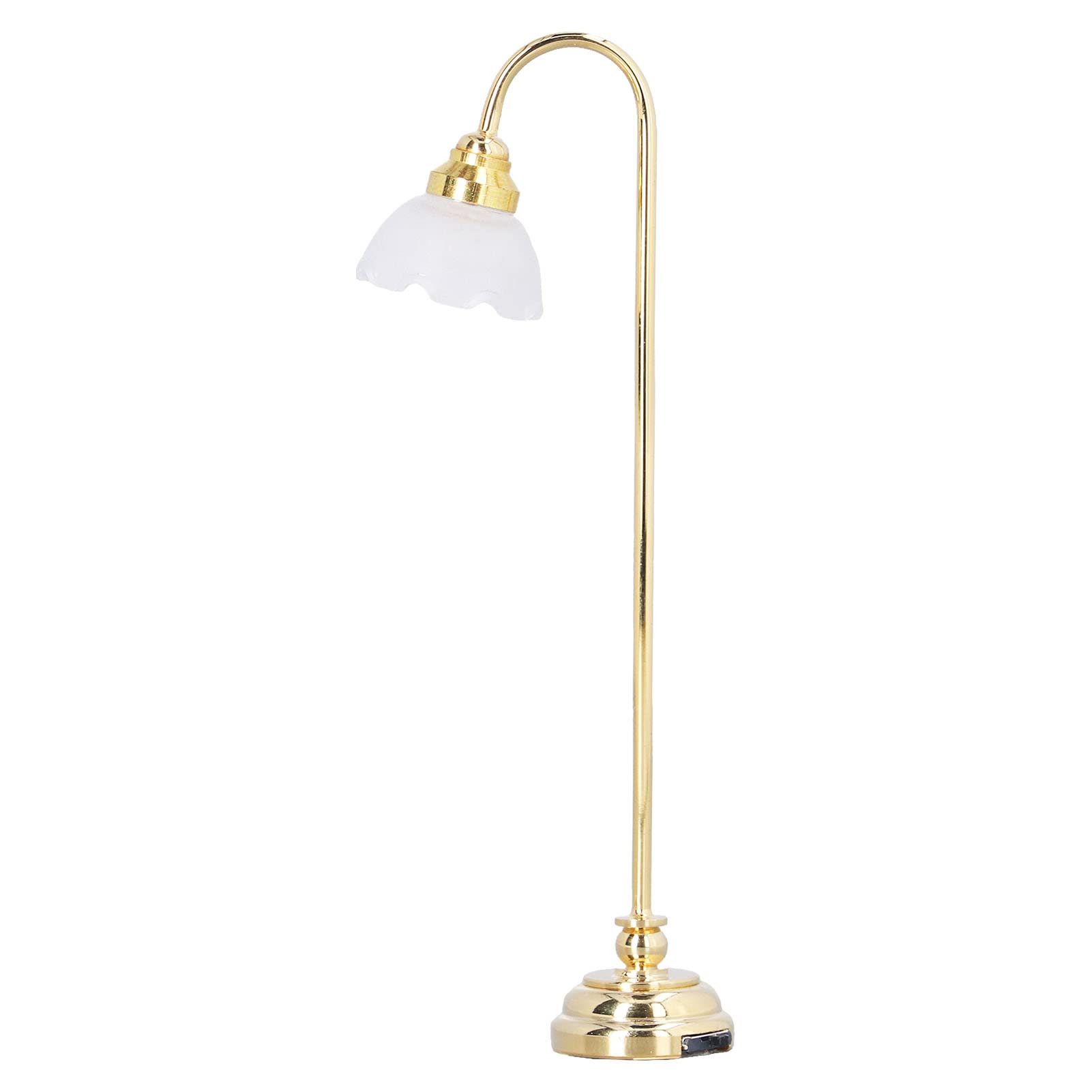 Tonysa Mini Lamp for Dolls House, 1/12 Scale Miniature Furniture with Vintage Look, Button Cell Battery Powered, Dollhouse Accessories