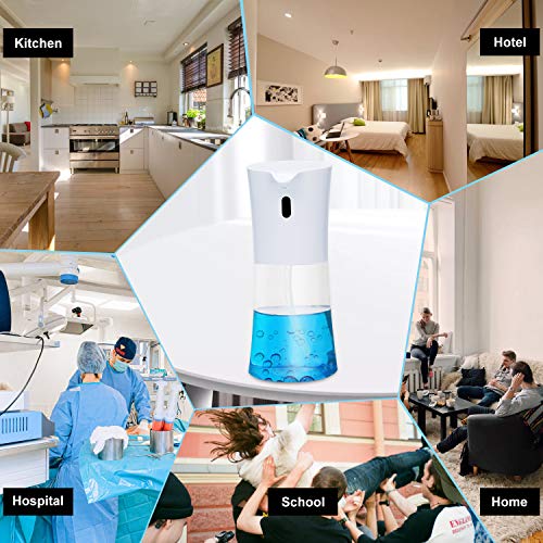 FamBrow Automatic Soap Dispenser, 500ml Touchless Alcohol Sprayer Dispenser, Automatic Hand Sanitizer Dispenser with Infrared Motion Sensor Suitable for Home Hospital School Office Hotel (White)